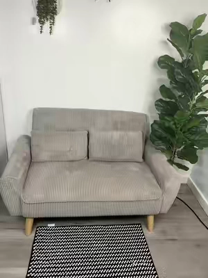 Walsunny Chaise Lounge, Small Modern Loveseat Sofa Couch, Modular luxury Linen Fabric Settee Daybed Furniture with Back Cushions for Living Room, Apartment, Beige #sofa #couch #room #blackfriday #cibermonday