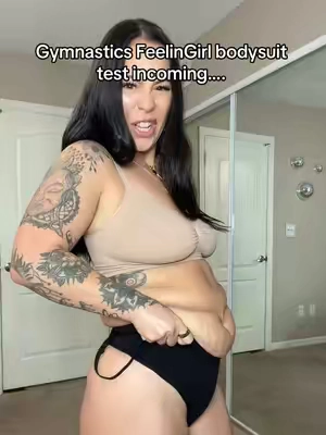 This will suck you in 👀 #feelingirl #shapewear #tummycontrol #bodysuit 