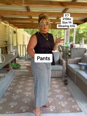 The cutest gingham pants!! 