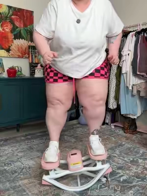 Hotwave Rock Stepper! Works the legs, glutes and core— plus you can add in your arms!! #rockingstepper #stairstepper #fullbodyworkout #plussizeworkout #tiktokshopsummersale 
