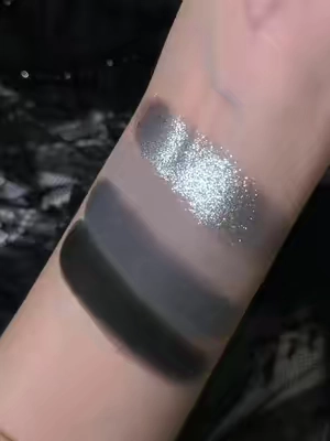 Goth eyeshadow essential. No notes. 🕸️🕷️  #KaleidosPalette in Black Jasmine This formula is buttery, pigmented, and practically begging to become your next smokey eye obsession. #swatch #grungemakeup #gothmakeup #blackeyeshadow