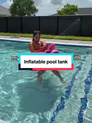 Our summer days get a little crazy around here #tiktokshopcreatorpicks #inflatablepoolfloat #float #poolday #inflatabletank 