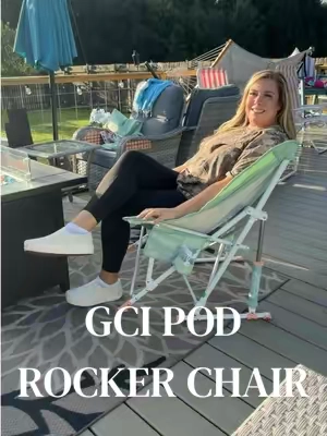 The perfect cozy bonfire chair! ✨🌸🔥🍂🥃 @GCI Outdoor #gcirockerchair #gcipodrocker #bonfirechair #bonfireseason #campingchair 