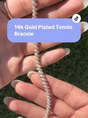 #14k #GoldPlated #TennisBracelet 