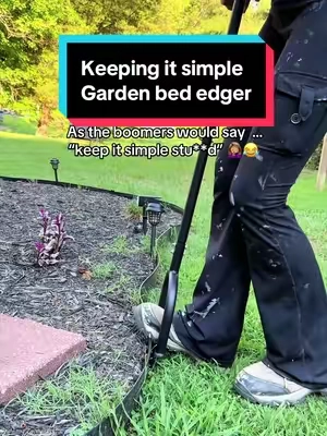 No gas, no heavy machine machines and less money! My Grandma’s favorite thing came to life today for sure! She would totally be laughing at me for not finding this sooner! My garden bed will be looking fresh from here on out! 🤌 I have all of the tools to do it usually if I am being honest most days I get off work so late I don’t feel like going to the shed filling up gas or connecting batteries even though this is manual this is just a lot easier in my opinion #lawncare #gardening #gardenbededger #gardenbed #gardeningtool 