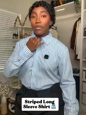 #stripedshirt #fashiontiktok #longsleeveshirt #officeoutfits #dealsforyoudays 