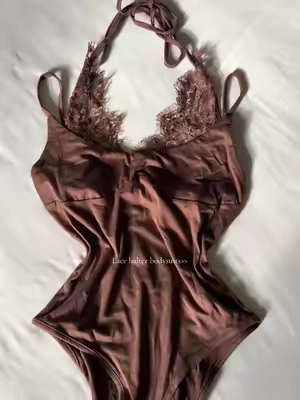 Gorgeous halter bodysuit and the lace makes it better 🤌🏻✨#bodysuit #haltertop #lacebodysuits #summertops #tiktokshopcreatorpicks 