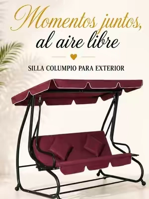 Disfruta de un momento de descanso al aire libre con este columpio para patio de 3 personas. Cuenta con estructura de acero, cojines removibles y toldo ajustable para crear un espacio cómodo en el jardín, terraza, balcón o junto a la piscina. #PatioSwing #OutdoorFurniture #BackyardDecor #TikTokShopBackToSchool #tiktokshopcreatorpicks 