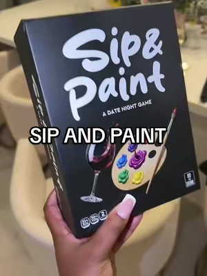 🍷🎨 The perfect in home date night #datenight #sipandpaint #GameNight #couplestiktok @Do Or Drink 
