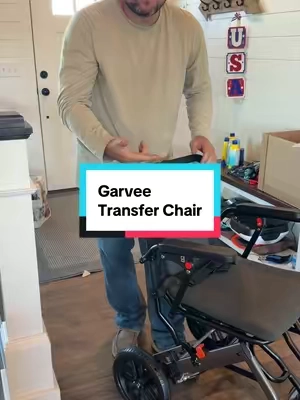 moving your loved one around can be much easy with a transfer chair like this one. #garvee #wheelchair #disabled #ambulatorywheelchairuser 