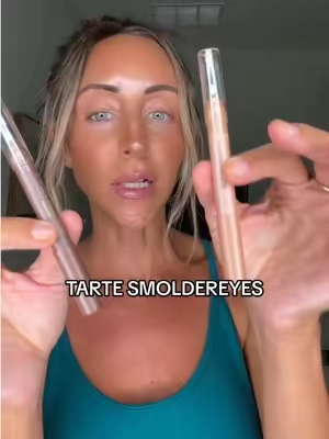 green eyes + hazel eyes, trust me on the tarte smolder eyes 🤝 but also there are shades for every eye color!!  #tarte #tartecosmetics #tartesmoldereyes #eyeshadowsticks #Eyeliner 