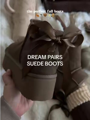 these boots are so comfy and the bows!!! 🤎 so cute 🍂 #fallshoes #fall #fallaesthetic #suedeshoes #tiktokshop 