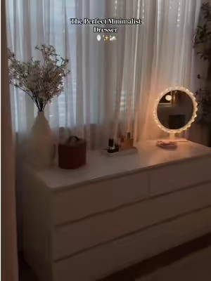 6 drawer dresser 🤍✨ #dresser #homedecor #roomdecor #tiktokmademebuyit #homefinds 