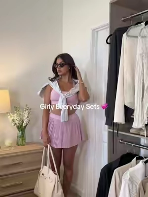 Pink tennis skirt set 😍
