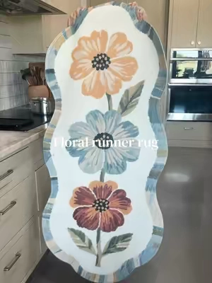 Bringing a little charm to every step #rug #runner #floral #nonslip #machinewashable 