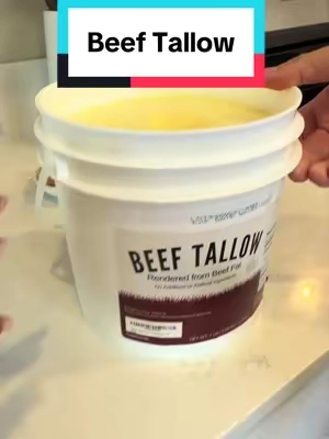Amazing price on a 7lb bucket of beef tallow! #beeftallow #cookingwithbeeftallow #beeffat 