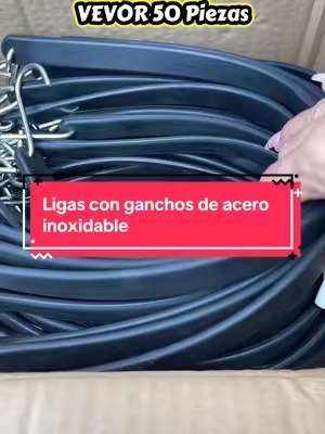 【Summerfinds】VEVOR 50 Piece Flat Bungee Cord,19.8 mm Heavy Duty Bungee Straps with Steel S-Hooks21" Elastic Bungee Rope for CargoTarpsTrucks and TentBlack @VEVOR Store #tiktokshopsummersale #straps #trucker #flatbed #camionerosporelmundo 
