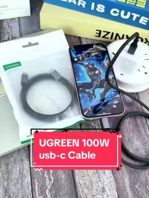 UGREEN 100W USB-C Cable (2 Pack): One Cable for Everything #TikTokshopbacktoschool #Greenish #USBC #UGREEN #FastCharging
