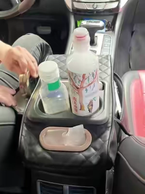 Universal car interior accessories for stowing tidying, Cup holder & phone storage for vehicles long distance driving traval, Car center console armrest pad, Multifunctional 4 in 1 car storage bag, Car interior accessories armrest box storage pocket 42Y #fyp #fypシ゚ #tiktokshop