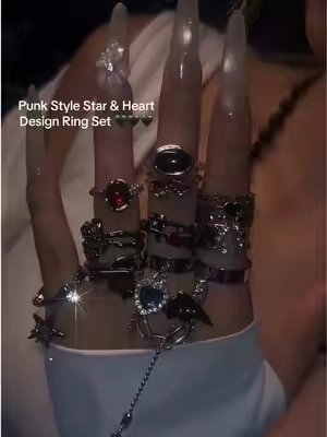 #punkstyle #vintage #y2k #ringset #fashion 