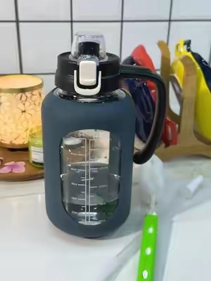 So glad I finally found a large glass water bottle! Glass is so much better. No gross plastic tasting water or chemicals leaching either. #glasswaterbottle #largewaterbottle #nontoxicwaterbottle #everydayessentials #tiktokshopstockup 