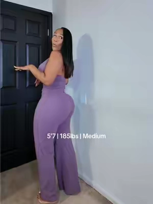 Halters are always my thing, so a halter jumpsuit? Say less. 💜 I'm 5’7 | 185lbs | Medium  #twopieceworkoutset #halterset #workoutsets #workoutsetoutfit #creatorsearchinsights 