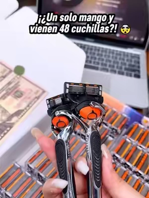 😮 Una caja de 24/48 cuchillas + 1 mango dura muchísimo más. ¡Aprovecha y compra antes de que vuelen! #tiktokshopsummersale #summerturnup #razor #DealAlert #Shaving