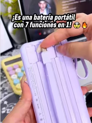 ¡No es un power bank común! 🤯 Tiene 7 funciones en 1: linterna LED, pantalla digital y cables integrados🔥 ¡Todo en un solo dispositivo! #tiktokshopsummersale #powerbank #smartgadgets #viralfinds #musthave