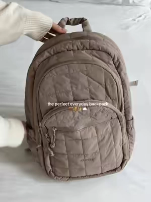 the cutest laptop backpack 🤎🎀✨ #bagsmart #backpack #schoolbackpack #backpacking #newsemester 