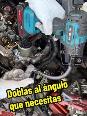 Ya no es necesario perder tiempo y esfuerzo desmontando varias piezas solo para alcanzar un tornillo. Solo dobla esta barra de extensión y aprieta, y ya está resuelto fácilmente. Barra de extensión de trinquete. #tiktok #tiktokshop #SpringSteelExtension#ReparacionDeAutos#ToolUpgrade