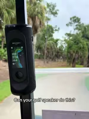 The best speaker on the course! @MILESEEY Golf & Gear  #tiktokshopcreatorpicks #tiktokshopsummersale #golftrip #golftiktok #golf 