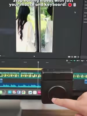 Stop editing the slow way! This dial gadget is a complete game changer. 🚀✨  #videoediting #contentcreator #desksetup #techfinds #premierepro