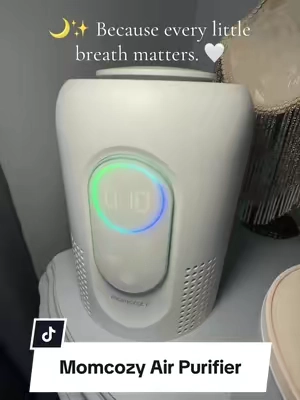Momcozy nursery air purifier has been such a comforting addition to a baby’s space 🤍 Designed specifically for nurseries, with a real air-quality gauge on the front, an easy-to-change filter, and a light ring that adjusts when the air changes. It’s quiet, simple, and one of those things that just gives you a little extra peace of mind. #momcozy #nurseryessentials #airpurifierfornursery #newmomfinds #tiktokshopbaby 