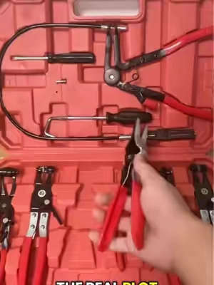 Stop using your fingers as tools! This is the one tool your garage desperately needs. This hose clamp plier makes removing clamps totally effortless.#cartok #tools #mechanic #garage #worksmarternotharder 