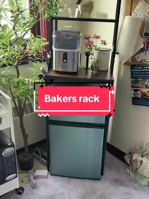 #bakersrack #refrigerator #dormroomfurniture #backtoschoolshopping #tiktokshopsummersale 