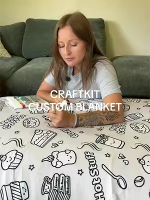 It’s absolutely for adults too, I’ll be getting one for myself 😆 #craftkit #coloringblanket #christmasgiftideas #kidsactivities #craftkitcoloringblanket 