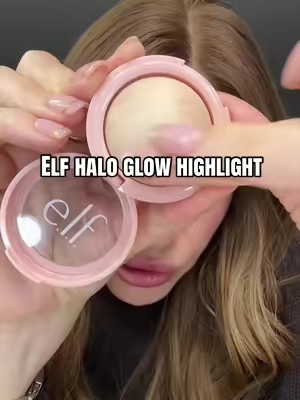 Glass skin glow on a budget!! E.l.f. Cosmetics halo glow powder highlighter #glassskinproducts #elfcosmetics #highlighter #powderhighlighter #glowingskintips 