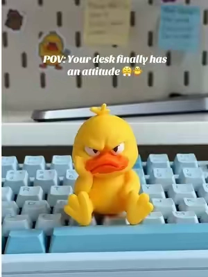 The angriest little duck ever!!! #angryduck #deskornaments #giftguide #littleduck #trendy 