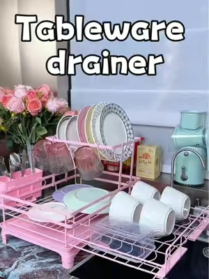 Calling all pink-loving girls! This aesthetic dish rack is a kitchen must-have 🎀✨#TikTokShopCreatorPicks #KitchenOrganization #KitchenHacks #dishdryingrack #HomeEssentials 