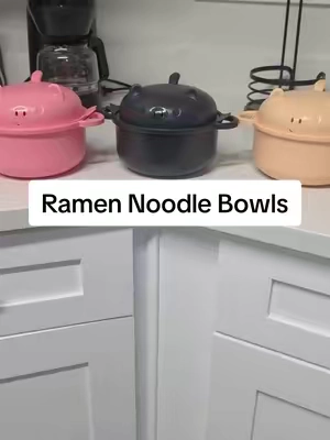 these bowls are so cute and convenient! #noodlebowls #ramenhacks #kitchenmusthave  #dormessentials 