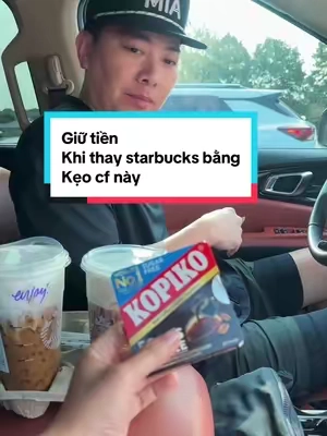 Giữ tiền  Khi thay starbucks bằng Kẹo cf này #kopiko #tiktokshopsummersale #starbucks 