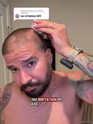 Replying to @anthonyruiz7861 I can’t guarantee this dual directional razor won’t irritate your skin, everyone’s skin is different. I can only speak from my experience. What I do know is the design of this razor helps minimize irritation thanks to the aloe vera extract lubrication and the anti scratch dual directional blades!