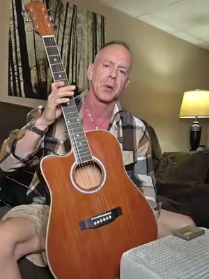 BCP acoustic guitar. Whether you're a beginner guitar player or intermediate guitar player, this aged mahogany acoustic plays nice, and has a decent balance between the high and low tones.  #guitar #acousticguitar #beginnerguitar #guitartok #guitarist 