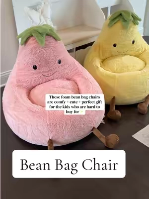 Bought these as gifts for my nieces and nephews and they are way too cute ✨✨ #kidsbeanbagchair #beanbagchair #giftsforkids #eggplantbeanbag 