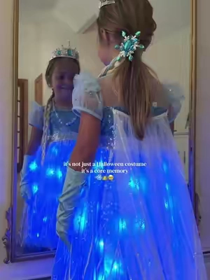 The Halloween costume every little girl would love to wear!! #halloweencostume #lightupdress #princess #girlmom #trickortreat 