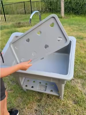 Un práctico lavadero portátil con todos sus accesorios incluidos, lo puedes conectar y usar dentro de casa o usarlo cómodamente en el jardín  #washingsink #laundryhack #outdoorsink #tiktokshopsummersale #tiktokshopcreatorpicks 