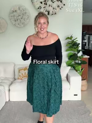 This jacquard midi skirt is the statement piece your wardrobe has been missing. Flattering on midsize and plus size curves with a timeless silhouette that’s perfect for the office, holiday parties, weddings, and special occasions. It also comes in multiple colors, so you can find your favorite. #tiktokshopcreatorpicks @BloomChic  #PlusSizeSkirt #MidsizeFashion #HolidayOutfit #OfficeStyle