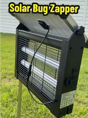 This solar bug zapper has made spending evenings outside so much better. ☀️🦟 It charges during the day, automatically turns on at night, and helps keep mosquitoes under control without any cords. Great for patios, camping, backyards, and gardens. #BugZapper #MosquitoControl #OutdoorLiving #SummerEssentials #TikTokMadeMeBuyIt 