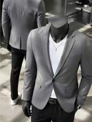 Mens Sport Coat Casual Blazer One Button Business Suit Jacket #jacket #business #mensfashion #fyp #menswear 