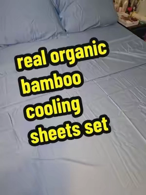 real organic bamboo cooling sheets set feels amazing on the skin throughout the night! #bamboosheets #realbamboosheets #coolingsheets #summersheets #comfortablesheets 